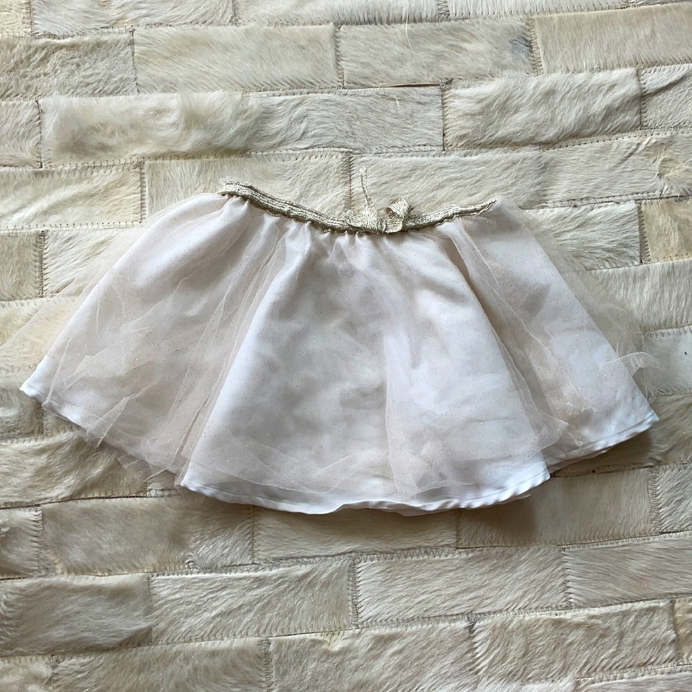 White and gold sparkly mini tutu